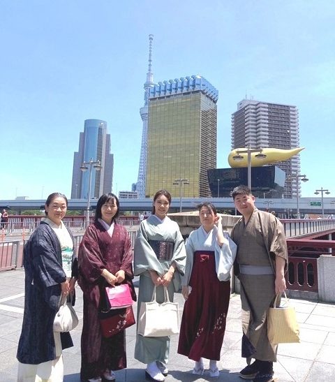 典雅きもの学院行徳駅前校と本八幡校・着物でおでかけ