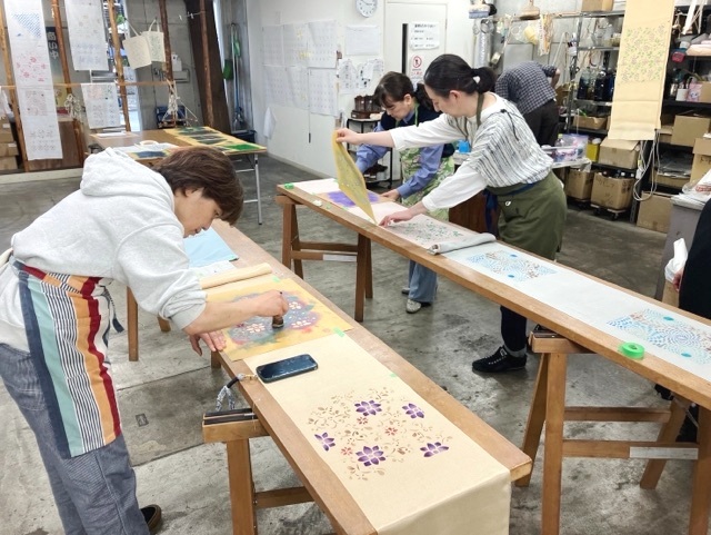 典雅きもの学院行徳駅前校 典雅きもの学院本八幡校 江戸更紗染め体験